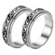 thumbnail image 4 of Anillo de acero inoxidable con descompresión giratoria y patrón de letras de marcado, anillo de moda, joyería sencilla, 4 of 6