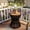 Black + Teak, variant on Christopher Knight Home Large Outdoor Side Table, Woven Rope Patio End Table, Dark Gray + Teak