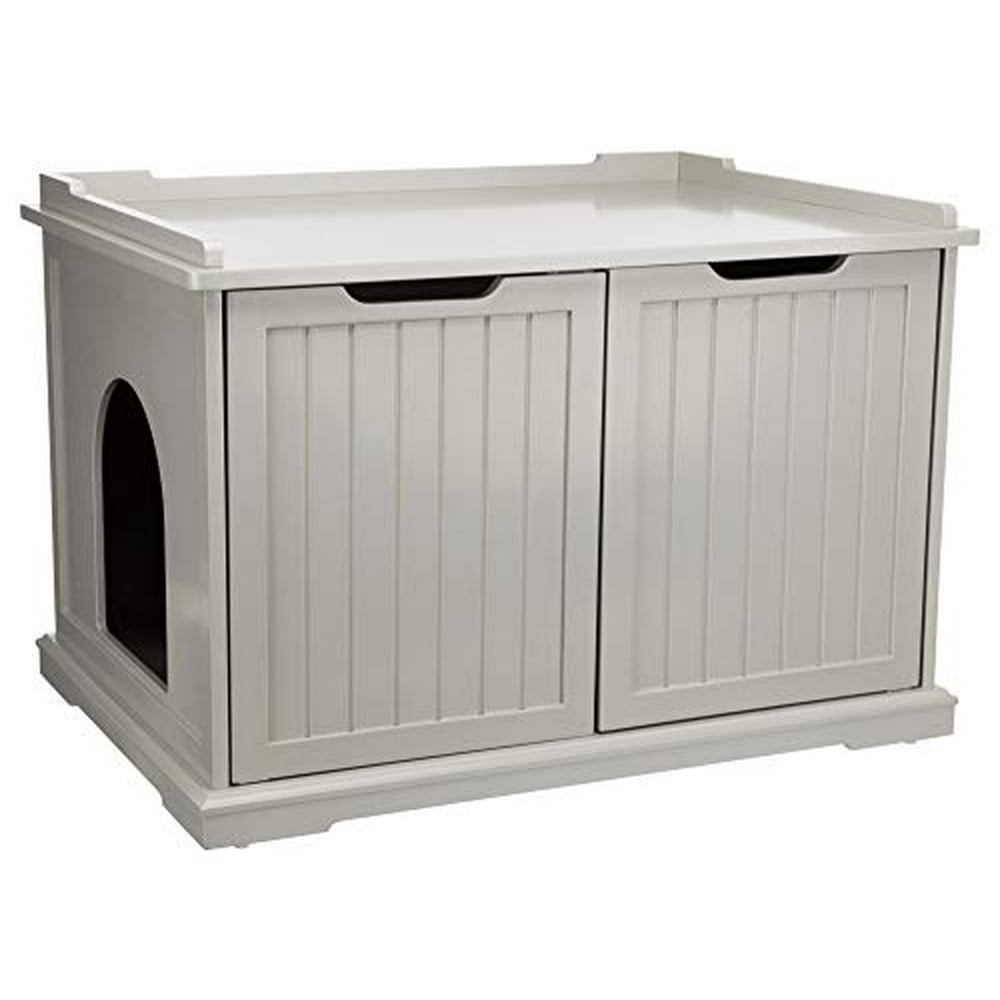 Trixie Pet Products XL Wooden Litter Box Enclosure Gray