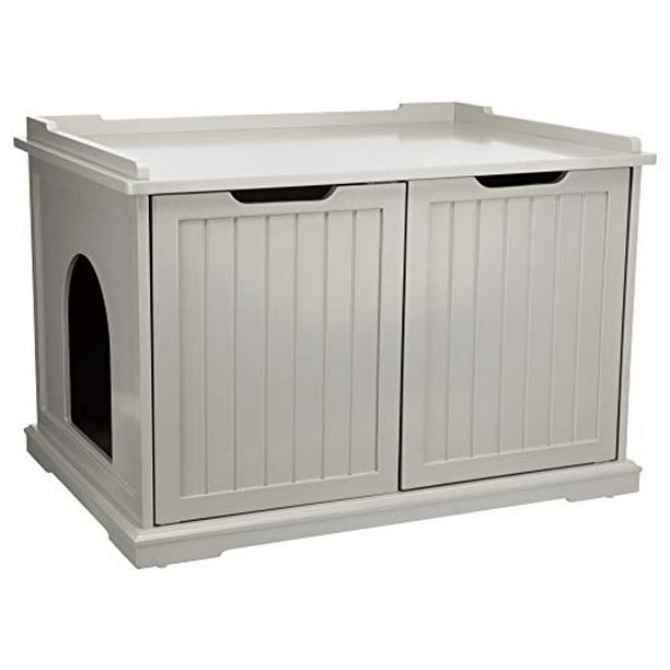 Trixie Pet Products XL Wooden Litter Box Enclosure Gray