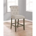 thumbnail image 2 of Balboa Tufted Back Counter Height Stools Beige and Rustic Brown (Set of 2), 2 of 5