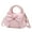 Pink, variant on Small Crossbody Purse for Women, Vegan Leather Handbag with Top Handle, Detachable Strap, and Cute Bow Knot Design