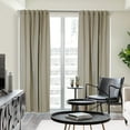 thumbnail image 5 of ThermaLogic Galati Room Darkening Dual Header Herringbone Curtain Panel 52" x 84" - Linen, 5 of 5