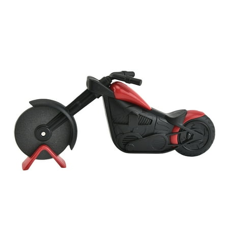 

QIIBURR Road Bike Wheel Motorcycle Pizza Cutter Motorcycle Style Stainless Steel Plastic Wheel Bike Roller Pizza Cutter