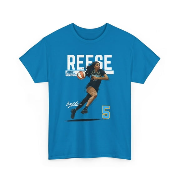 Chicago Angel Reese 5 Cartoon basketball fan gifts Unisex Cotton Tee