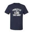 thumbnail image 2 of Wild Bobby, I Would Flex But I Like This Shirt, Gym/Workout, Men Graphic Tee, Navy, XX-Large, 2 of 4