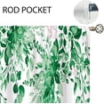 thumbnail image 4 of Emerald Teal Eucalyptus Botanical Leaves Floral Kitchen Window Curtains Over Sink Farmhouse Flower Spring Small Treatment Cafe Short Curtains for Bathroom Treatment Tier Drapes 27.5x39 inch, 4 of 6