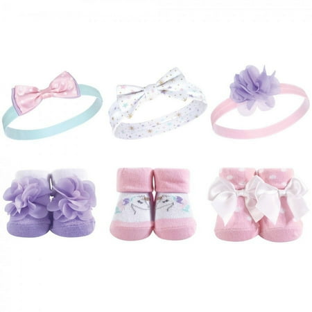 UPC: 0660168582239 | Hudson Baby Infant Girl Headband and Socks Giftset 6pc  Magical Unicorn  One Size
