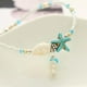 thumbnail image 2 of 1 Uds. Tobillera genérica con cuentas de estrella de mar y concha para mujer, pulsera de tobillo para playa de verano, sandalias descalzas, regalos de joyería Rojo Verde, 2 of 5