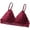 Wine, variant on Women Lace Deep V Bra No Padding No Underwire Bralettes M
