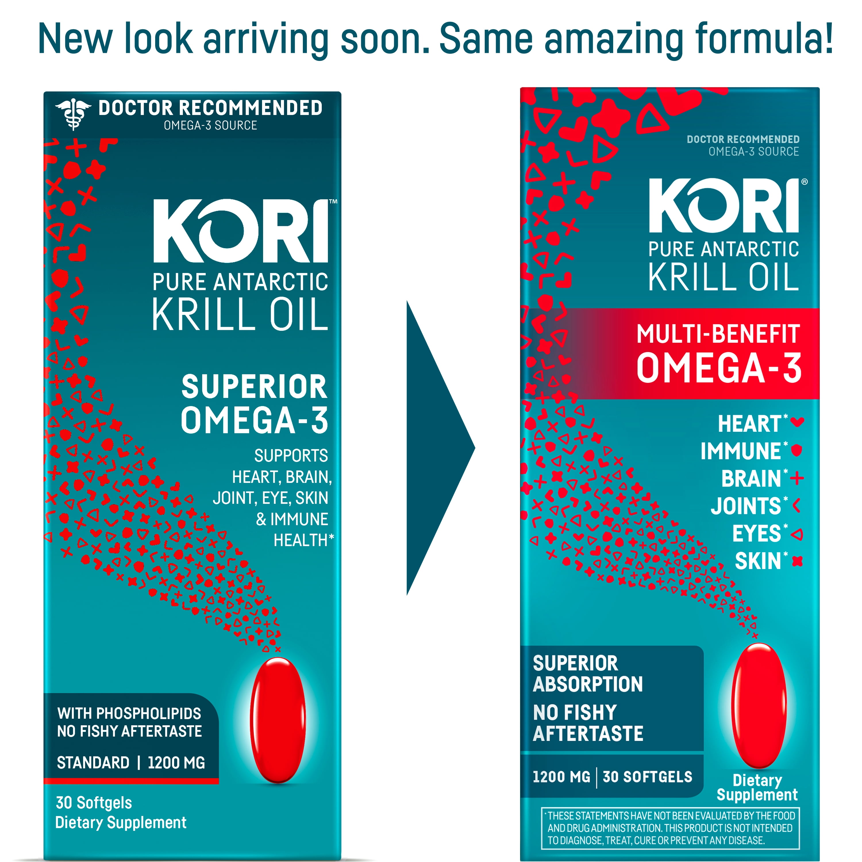 Kori Krill Oil Multi Benefit Omega3, Dietary Supplement for Heart