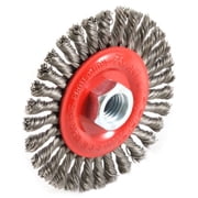 Forney Industries Wire Wheel, Stringer Bead, 4 in x .020 in x 5/8 in-11 Arbor
