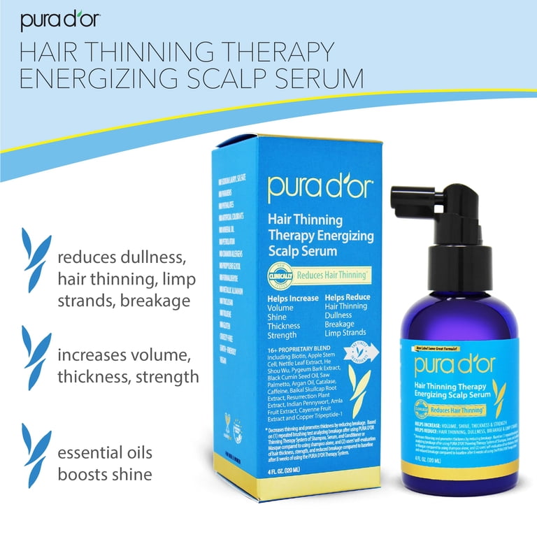PURA D'OR Scalp Therapy Energizing Scalp Serum Revitalizer (4oz