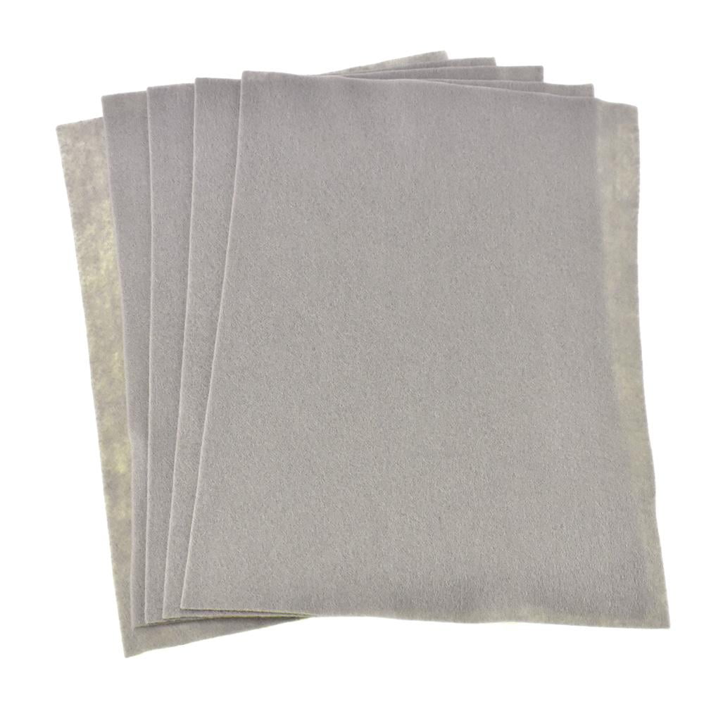 Premium Craft Felt Sheets, 81/2Inch x 11Inch, 5Count, Silver