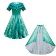 thumbnail image 1 of Costume de Princesse Mermaid pour Filles avec Cape Sac Fête d'Anniversaire Cosplay, 1 of 4