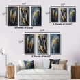 thumbnail image 4 of Designart "Boho Chic Feathers Gold III" Glam Feather Framed Wall Art Set Of 3 - Gold Glam Feather Frame Canvas Set For Living Room Decor, 4 of 6