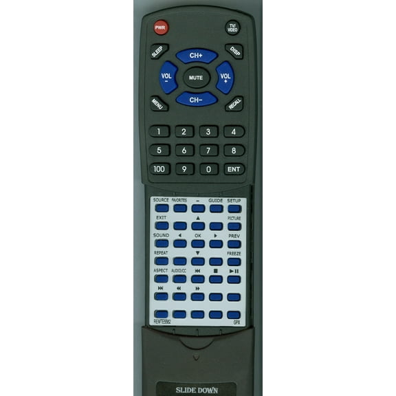 Replacement Remote for GPX TE5582B, REM-TE5582, RTREMTE5582, REMTE5582