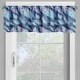 thumbnail image 4 of Ambesonne Paisley Valance & Curtain, Feather and Wavy Design, 55"x30", Pale Blue Navy Blue, 4 of 6