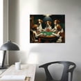 thumbnail image 3 of FUMJ Canvas Wall Art - Dogs Playing Poker Series - Poker Game Painting by C.M Coolidge - Giclee Print Gallery Wrap Modern Home Art Ready to Hang - 20x16 inches, 3 of 4