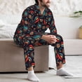 thumbnail image 7 of Honeii Paisley1 Pattern Mens Pajamas Set,2pcs Men's Lounge Long Sleeve Sleep Shirt and Pajama Bottoms Sleepwear Set,Mens Pjs Sets-Large, 7 of 7