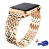 Link bracelet Strap For Apple Watch Bands 40mm 44mm 41mm 45mm 42m 38mm Diamond Stainless Steel Apple Watch Band Wristbands iwatch Series 7 6 5 4 3 SE - rose gold