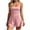 Pink, variant on Women's Sleeveless Double Strap Ruched Waist Romper for Spring Summer Solid Color Stretchy Wide Leg Casual Short Jumpsuit Daily Vacation Relaxed Wear