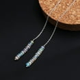 thumbnail image 5 of GemInspire 925 Sterling Silver Natural Ethiopian Opal Beads Threader Earring, Gemstone Earring For Women, Handmade Jewelry, Gift For Her (Ethiopian Opal), 5 of 9