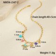 thumbnail image 2 of NICKSUN 18K Gold Plated Stainless Steel Ocean Beach Charm Necklace, Dopamine Colorful Enamel Starfish Seashell Daisy Pendant Necklace, Summer Vacation Boho Coastal Clavicle Jewelry for Women, 2 of 4