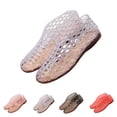 thumbnail image 2 of Bmawag Jelly Flat Sandals for Women Lightweight Round Toe Slip-On Hollow Breathable Jelly Mesh Flats, 2 of 10