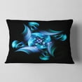 thumbnail image 2 of Designart Multi Colored Blue Stained Glass - Floral Throw Pillow - 12x20, 2 of 5