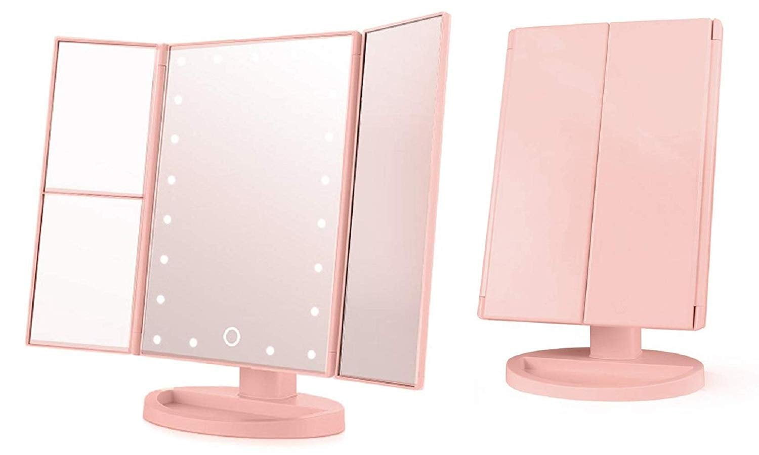 Makeup Vanity Mirror Magnifying With 21 LED Lights, Cosmetic Standing