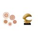 thumbnail image 1 of Set de manualidades para pared, tapiz de ratán tejido a mano, adorno decorativo con forma de ola, escultura de resina, ideal para sala de estar, comed, 1 of 8