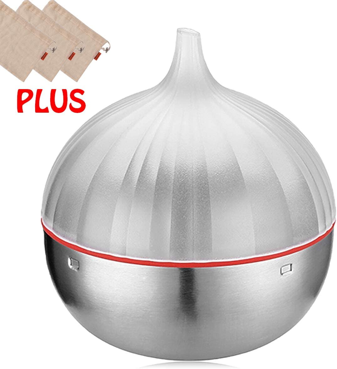 Onion Keeper Set, Food Container Plus Mesh Storage Bag to Save Onion