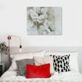 thumbnail image 5 of EastSmooth  Grey and White Poppy Flower Canvas Wall Art - Painted Floral with Gold Foil - Abstract Magnolia Picture for Living Room Bedroom Bathroom Decor 16x12in, 5 of 6