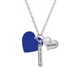 thumbnail image 2 of Delight Jewelry Acrylic 1" Navy Blue Heart Always My Mother Bar Zoe Necklace, 2 of 4