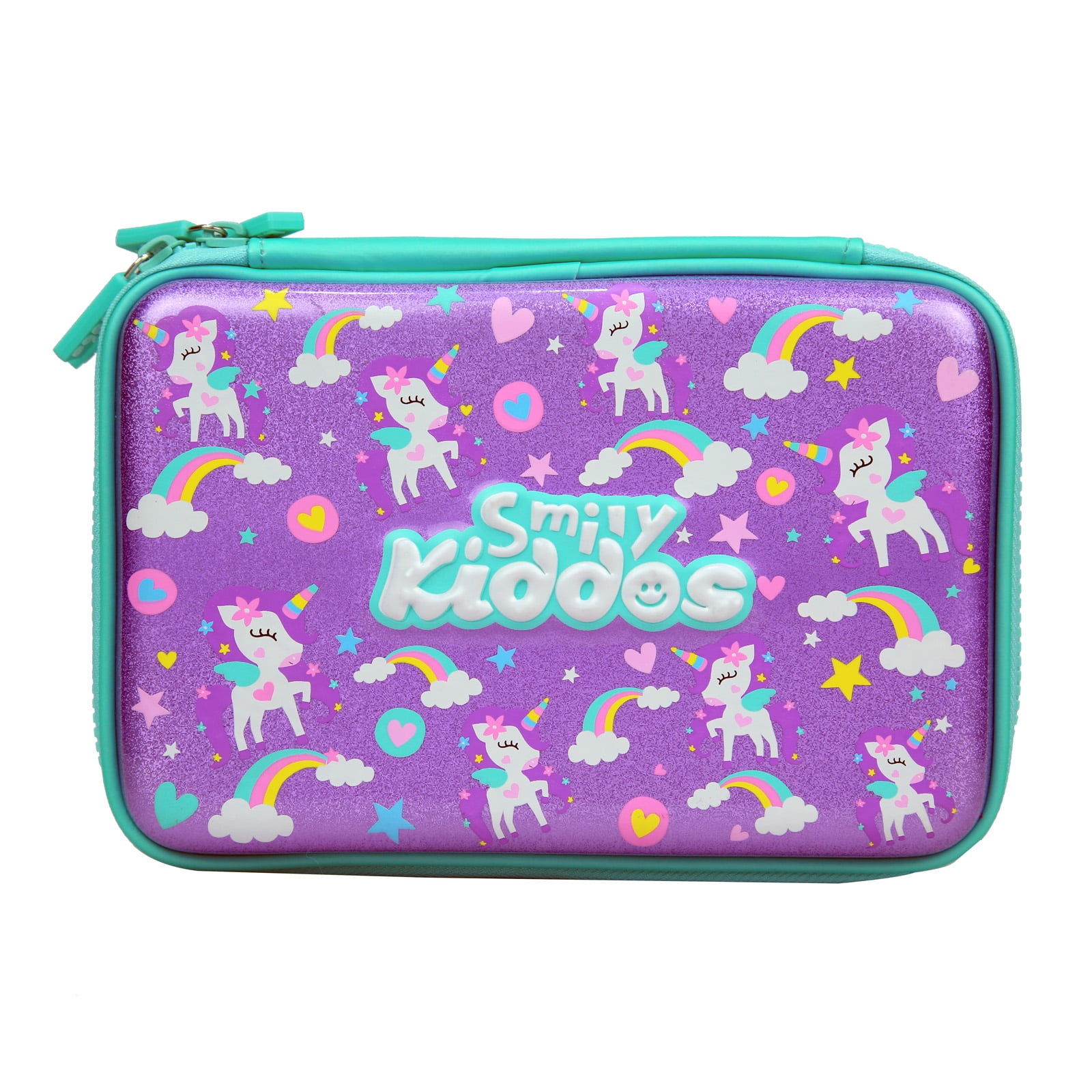 Smily Kiddos Fancy Double Compartment Pencil Case Purple Large
