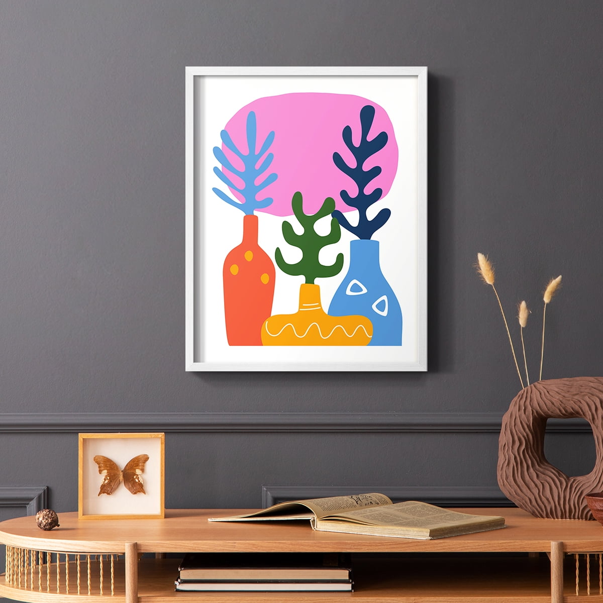 Matisse CDLIX in White Solid Wood Framed Print No Nail Hanging