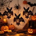 thumbnail image 6 of 5.9 Inch Bat Pendant Lampshade, Black Plastic Halloween Light Cover, Soft Diffusing Eye-Friendly Glow, Spooky Party Wall Decoration For Indoor Living Room Porch, Durable Festive Lighting Accessory, 6 of 6
