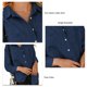 thumbnail image 5 of Blusa de mujer con bolsillos y cuello vuelto, abrigo de manga larga con un solo pecho, camisa para citas, 5 of 5