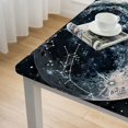 thumbnail image 5 of Acheng Moon Stars Night Sky Square Tablecloth Outdoor Fitted 100% Polyester Fiber 40*40, 5 of 8