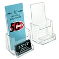 thumbnail image 4 of Azar Counter Trifold Brochure Holder With Business Card Pocket Clear 50/Pack 252922-50PK, 4 of 4