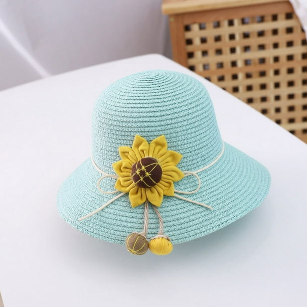 Sombrero de sol de verano para niños, sombrero de paja con girasol para niñas, sombrero de playa para padres e hijos, bolso y traje