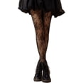 thumbnail image 1 of ORUYROP Collants Résille à Motifs pour Femmes Collants Taille Haute Bas Floraux, 1 of 6