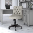 thumbnail image 2 of Pemberly Row Chaise de Bureau Moderne à Dossier Mi-Haut Capitonnée en Gris Pâle, 2 of 7