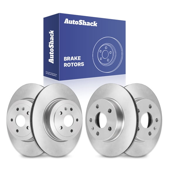 AutoShack Front Vented & Rear Vented Coated Brake Rotors 4-PC Set Replacement for 2008-2012 Cadillac CTS 2014 Cadillac CTS ArmorStop