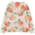 thumbnail image 2 of Kids' Hooded Pullover Sweatshirt Casual Tops Long Sleeve Print Hoodies Pocket Pale Pink Peach's Pattern, 2 of 9