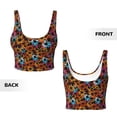 thumbnail image 6 of Rateoe Daisies Flowers Print Womens' Sports Bras Scoop Neck Sports Vest- Padded U Back Seamless High Impact Support, 6 of 7