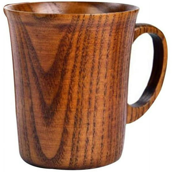 Namzi Solid Jujube Mug Wooden Coffee Beer Mugs Wood Cup Handmade Tea Cup with Handle