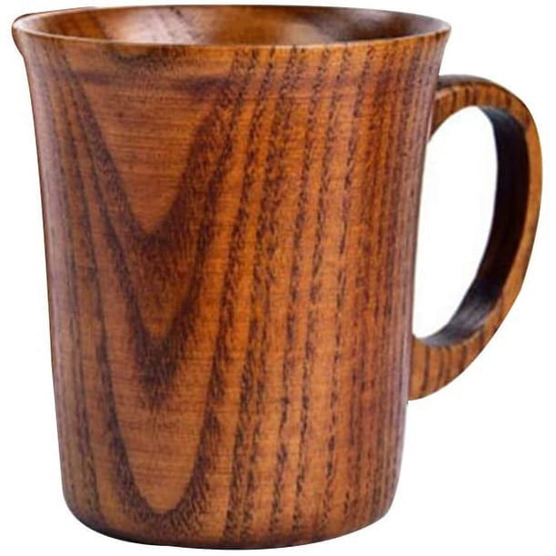 Nvzi Solid Jujube Mug Wooden Coffee Beer Mugs Wood Cup Handmade Tea Cup with Handle