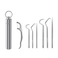 thumbnail image 1 of Flossing Metal Toothpicks Set Reusable Toothpicks Portable Toothpick Floss Teeth Cleaner Oral Care Cleaning Tools,A, 1 of 5